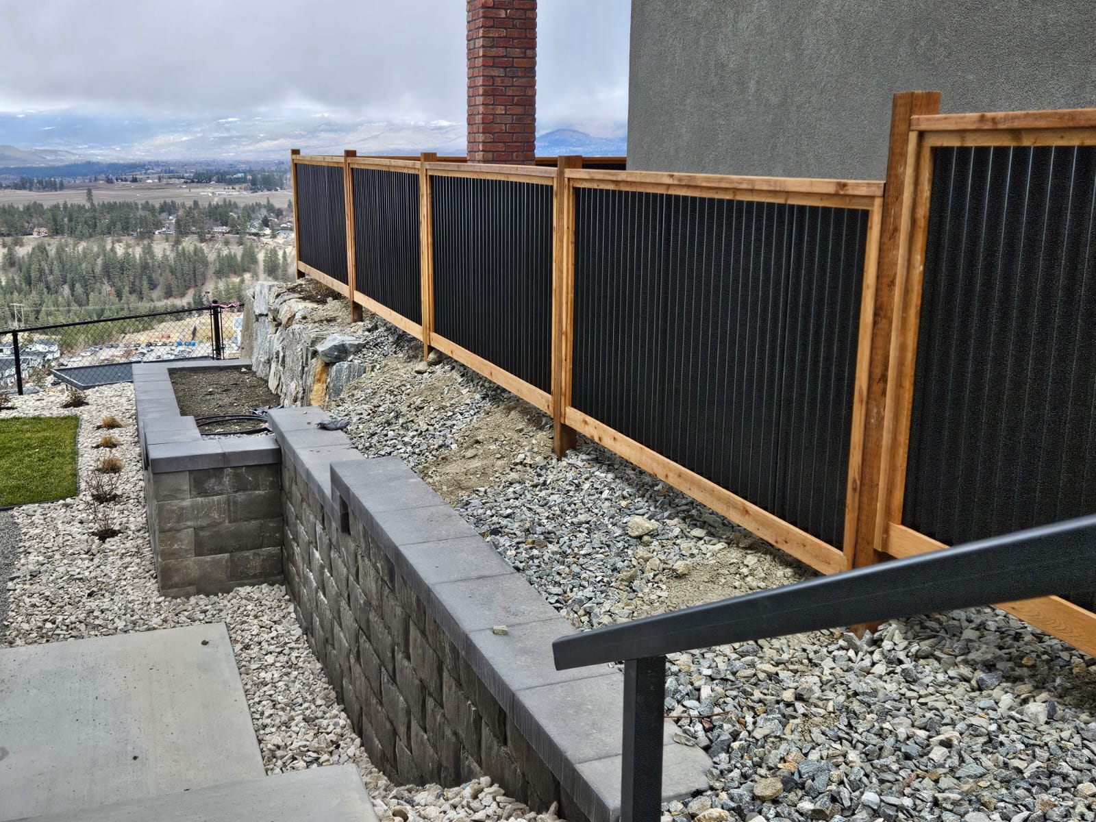 Corrugated Metal Privacy Fence Panels – Treated Wood Frame - Image 64