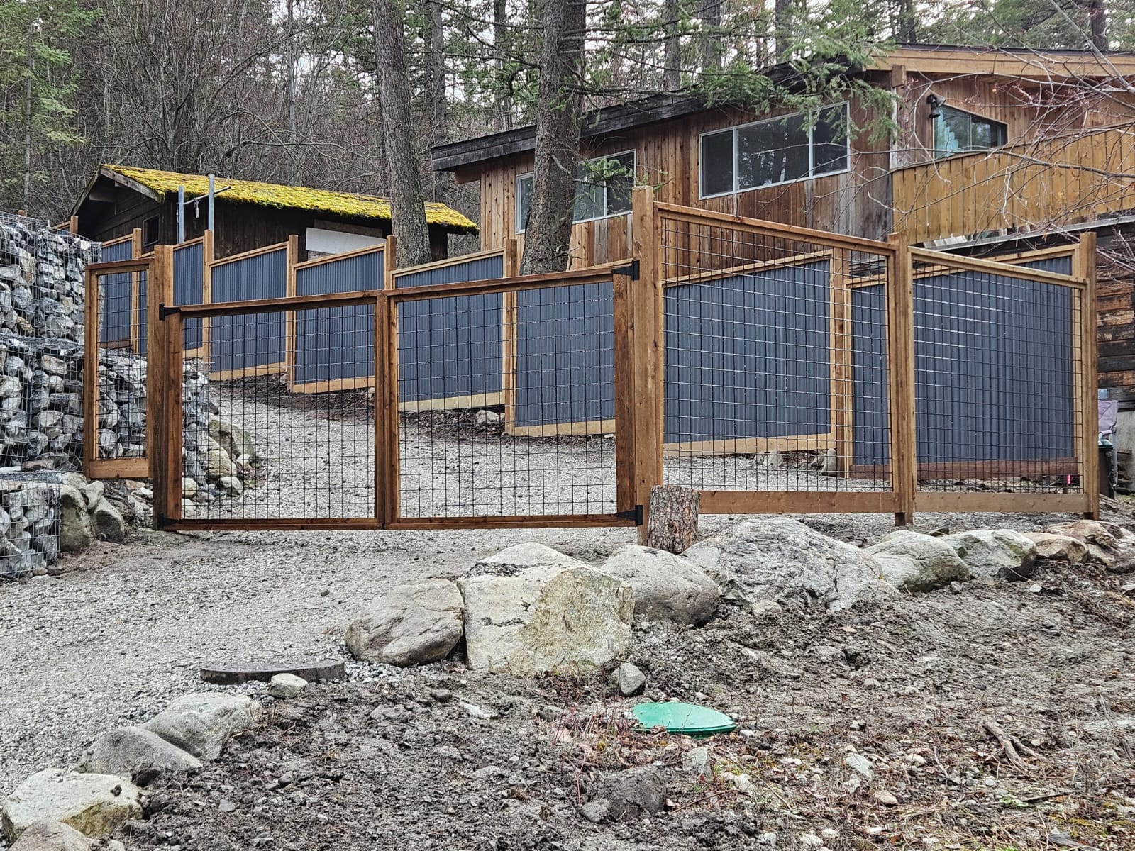 Corrugated Metal Privacy Fence Panels – Treated Wood Frame - Image 77