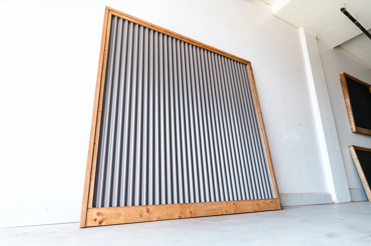 Corrugated Metal Privacy Fence Panels – Treated Wood Frame - Image 91