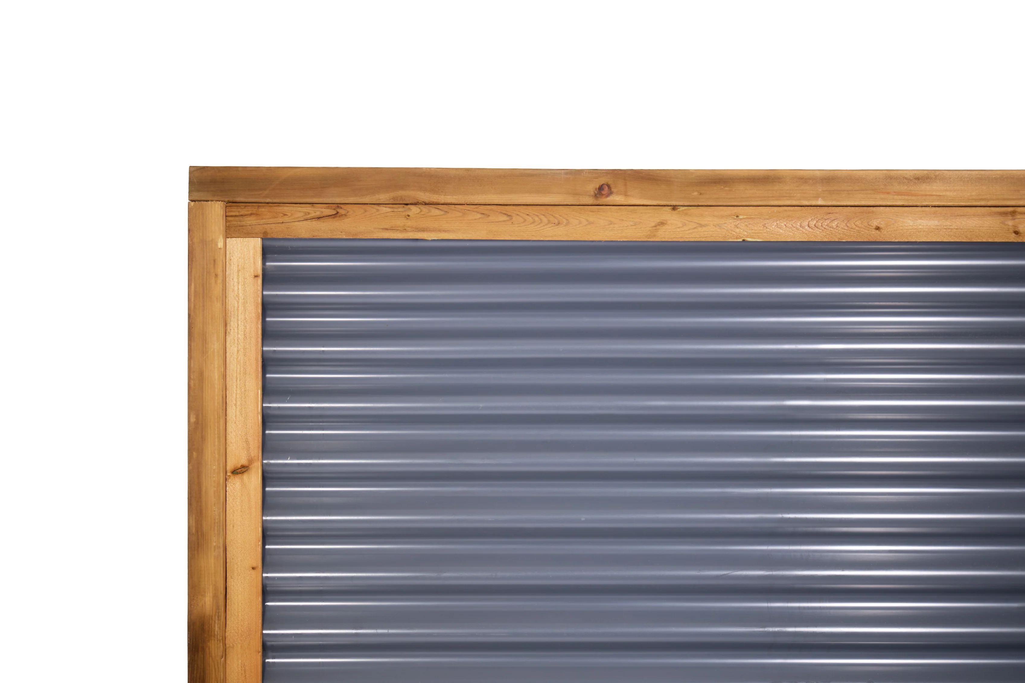 Corrugated Metal Privacy Fence Panels – Treated Wood Frame - Image 19