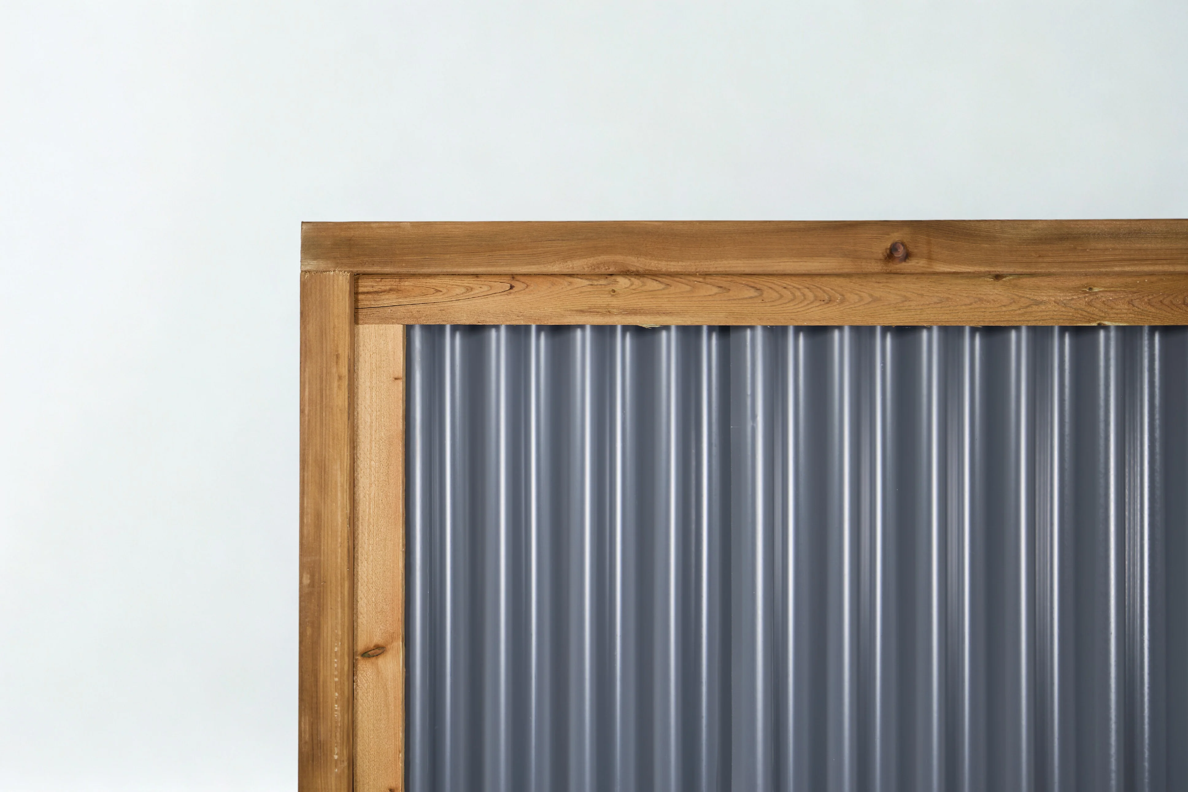 Corrugated Metal Privacy Fence Panels – Treated Wood Frame - Image 3