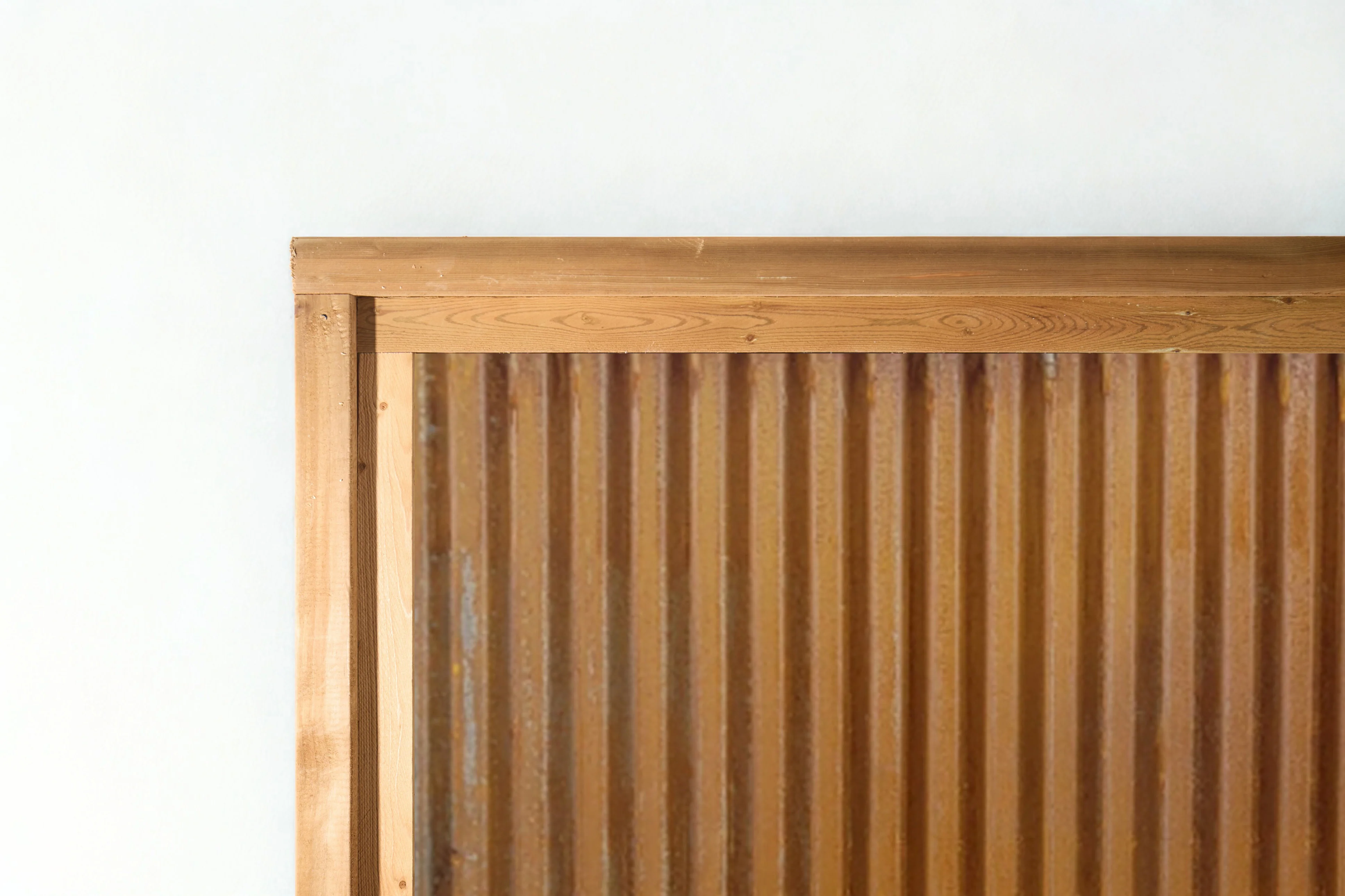 Corrugated Metal Privacy Fence Panels – Treated Wood Frame - Image 6