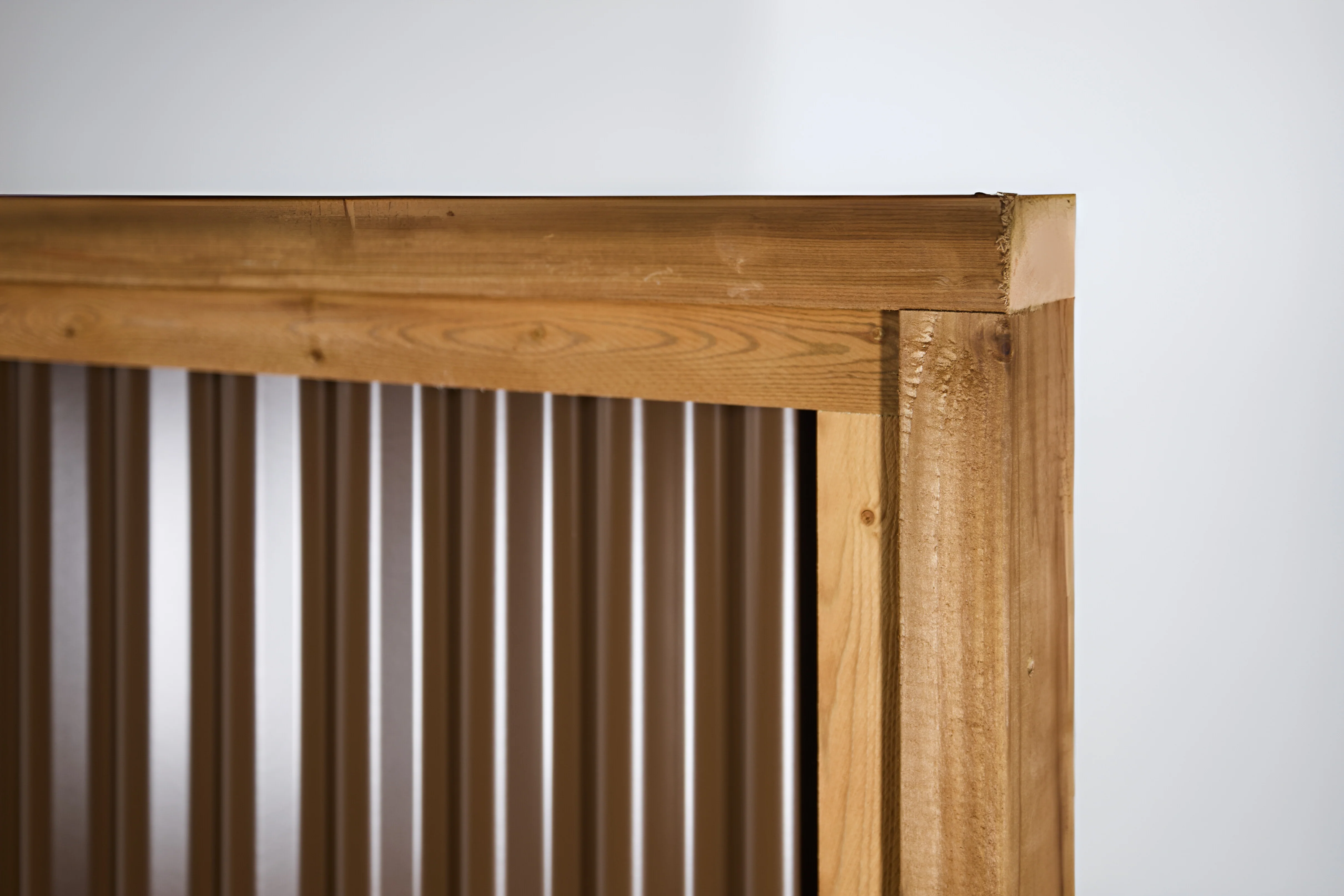 Corrugated Metal Privacy Fence Panels – Treated Wood Frame - Image 14