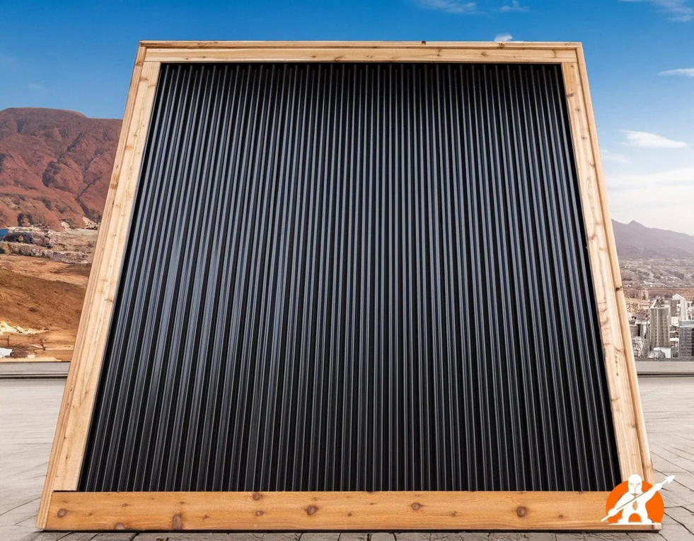 DIY Corrugated Metal Privacy Fence Kit - Cedar Wood Frame - Image 32