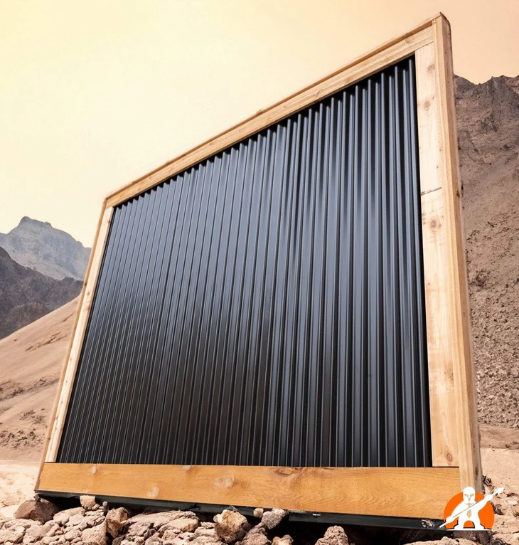 DIY Corrugated Metal Privacy Fence Kit - Cedar Wood Frame - Image 33