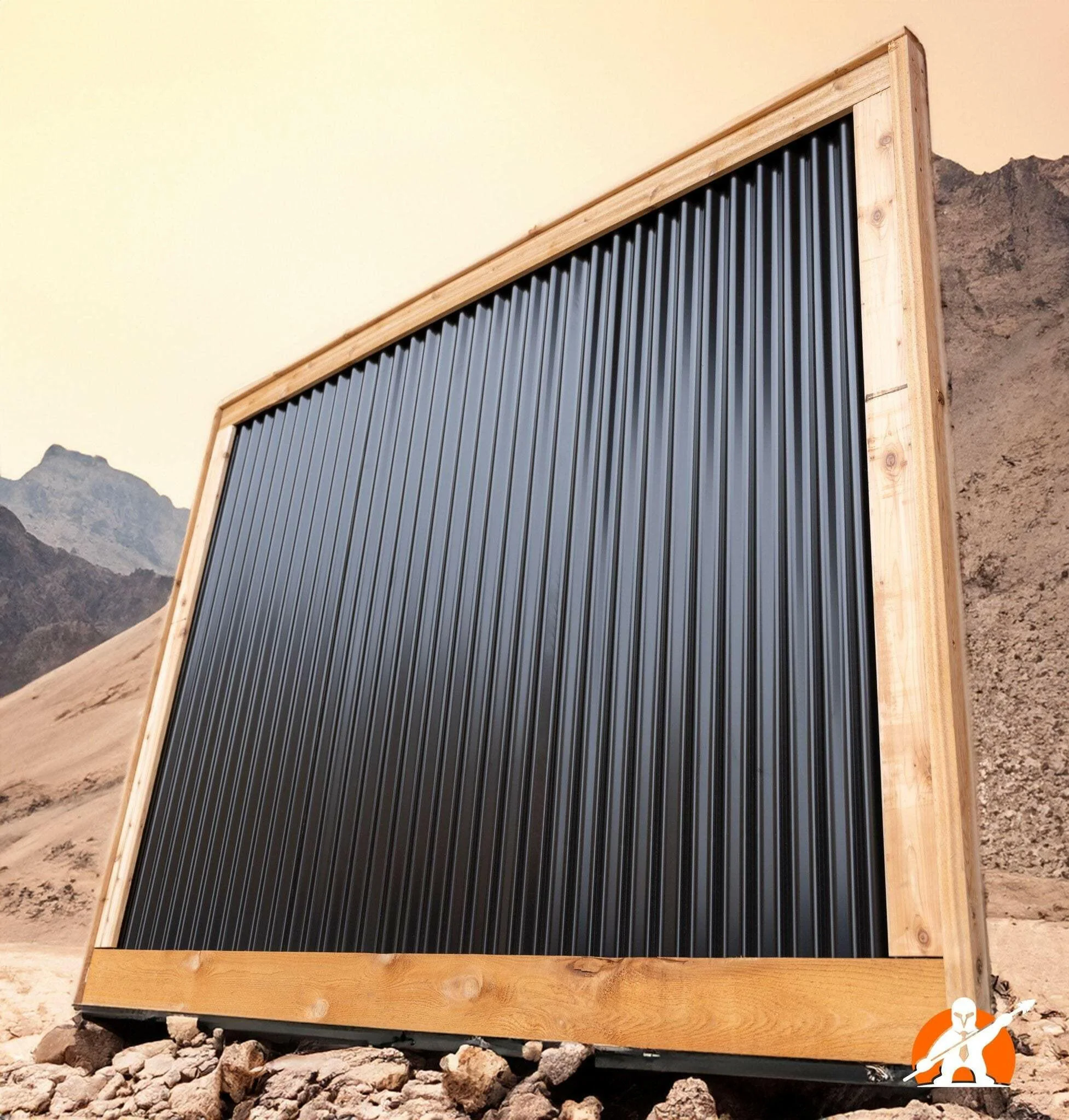 Corrugated Metal Privacy Fence Panels – Cedar Wood Frame - Image 21