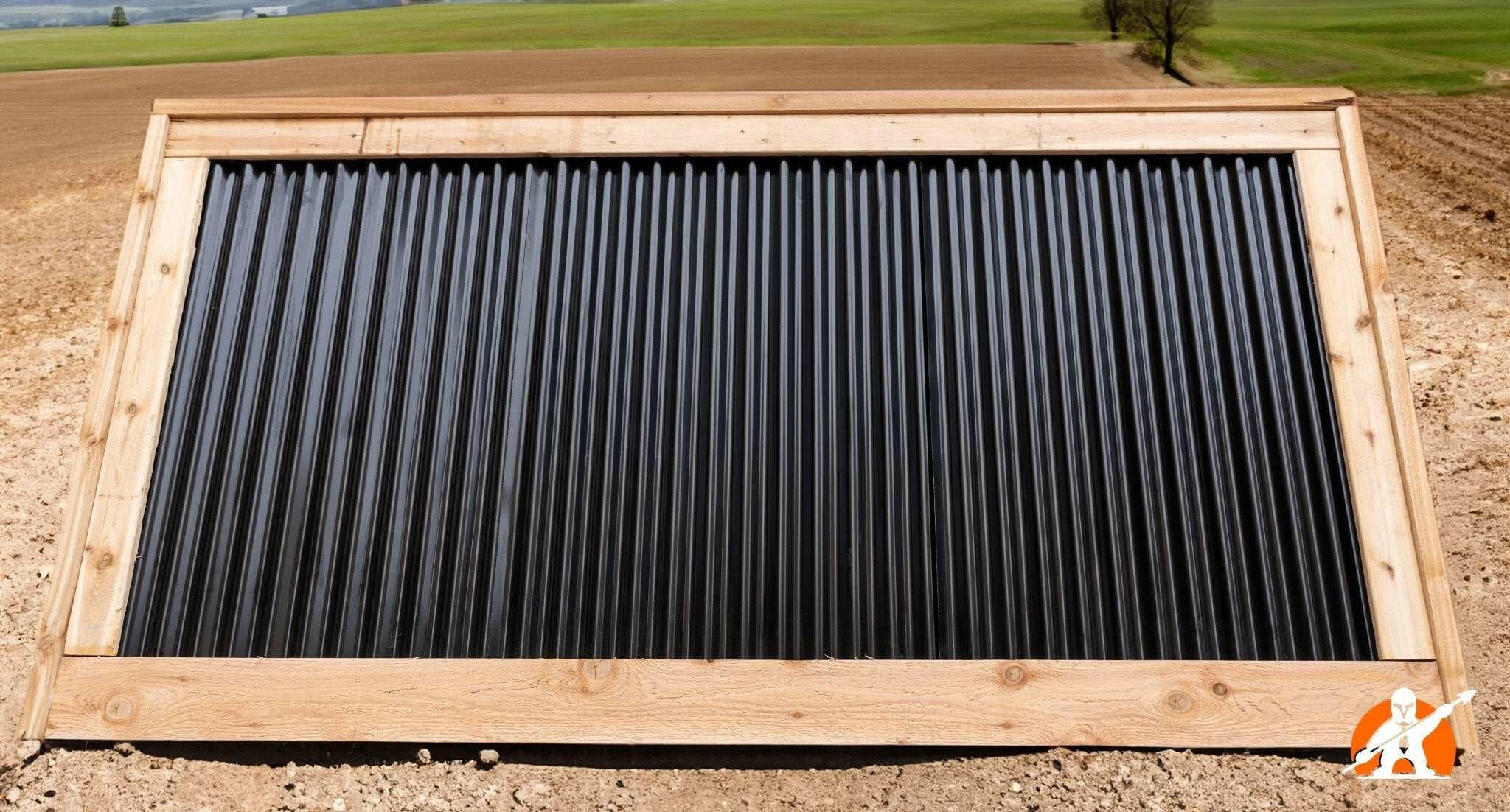 Corrugated Metal Privacy Fence Panels – Cedar Wood Frame - Image 23