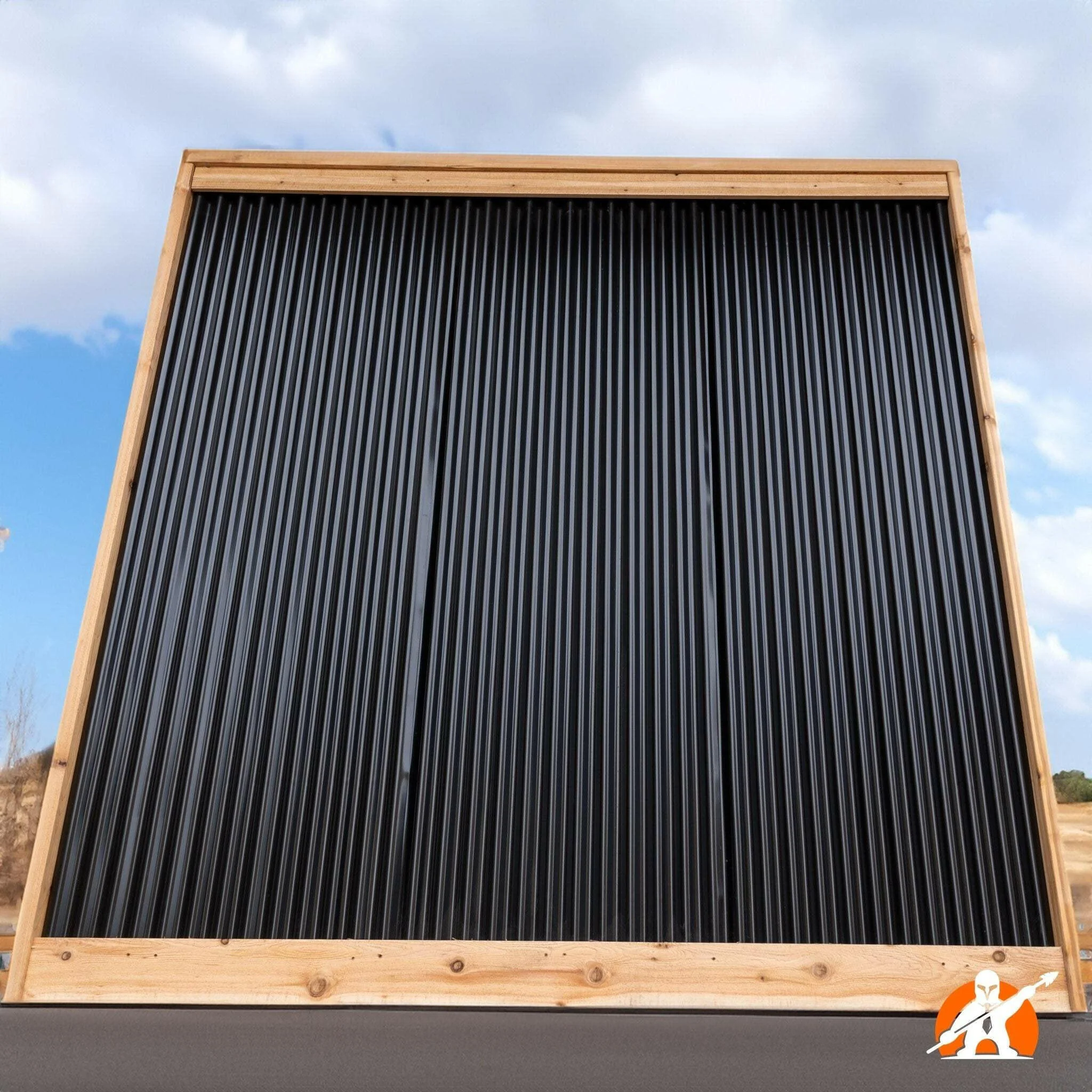 Corrugated Metal Privacy Fence Panels – Cedar Wood Frame - Image 25
